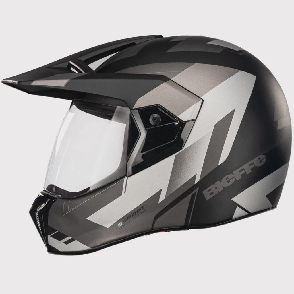 Capacete Bieffe Sport React Preto Fosco Grafite Shopee Brasil