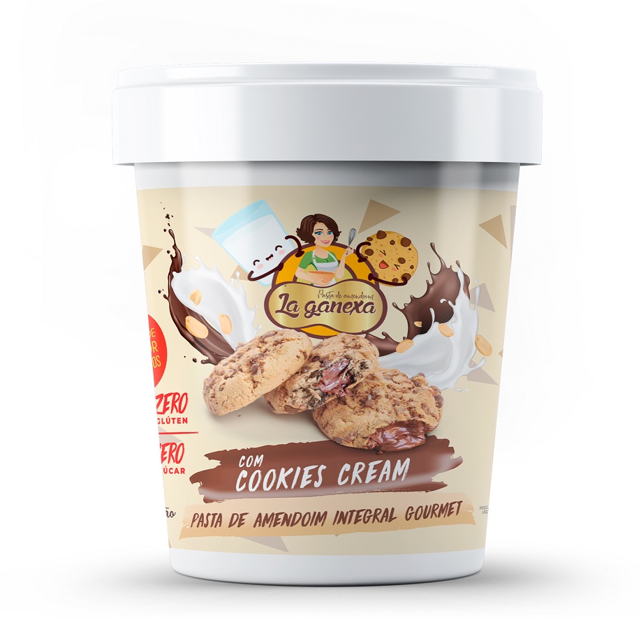 Pasta De Amendoim Cookies Cream 1kg La Ganexa Shopee Brasil