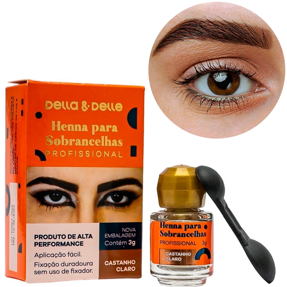 Henna Para Sobrancelhas Della Delle G Castanho Escuro Shopee Brasil