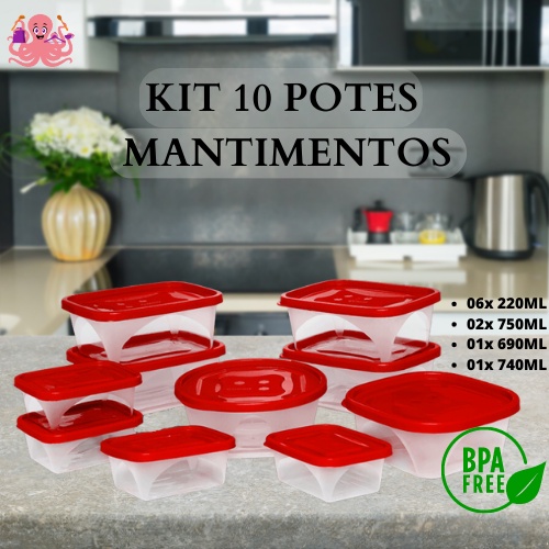 Kit Potes Para Mantimentos E Organiza O Pe As Jaguar Utilidades