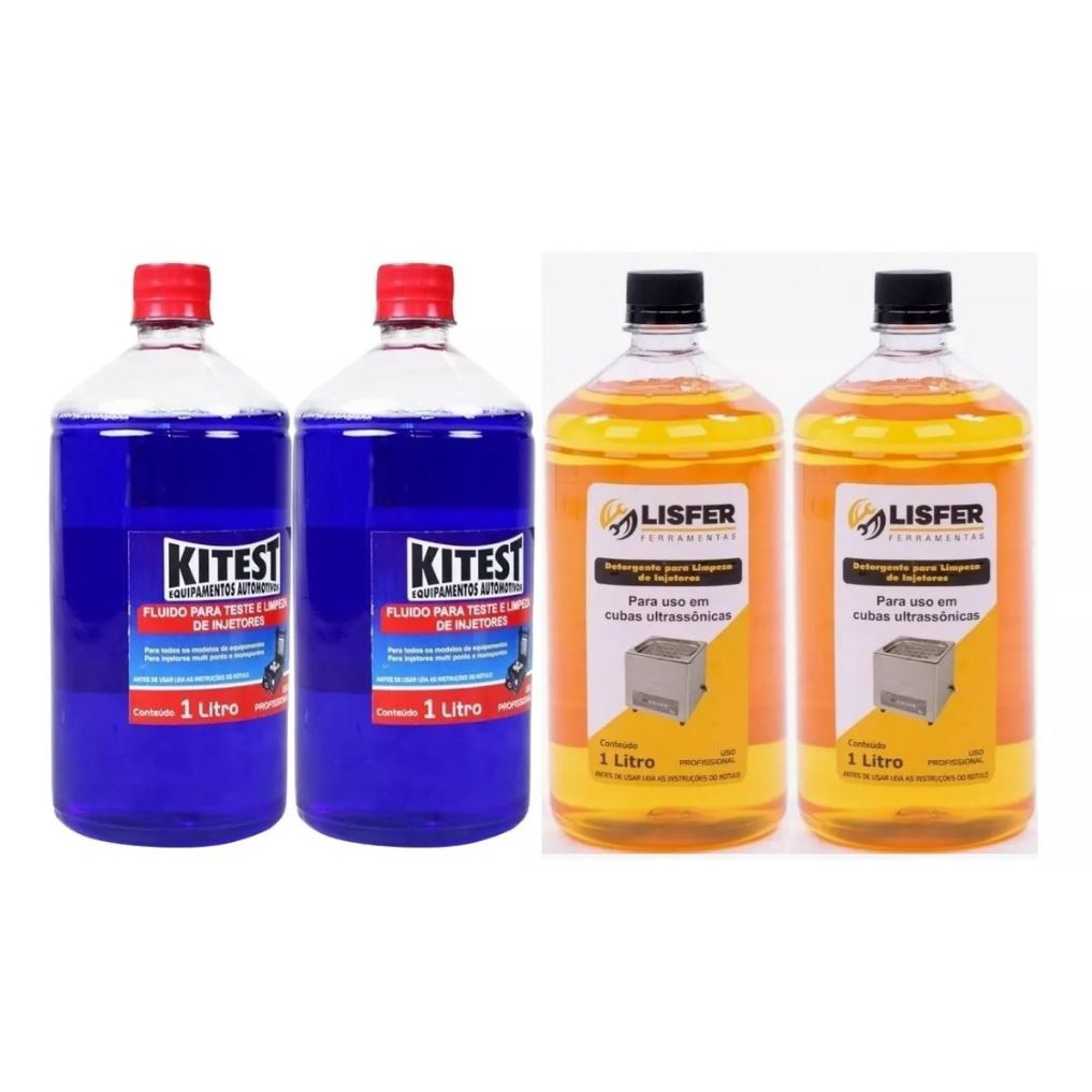 Kit 2 Fluido 2 Detergente Teste E Limpeza Injetores 1 Litro Shopee Brasil