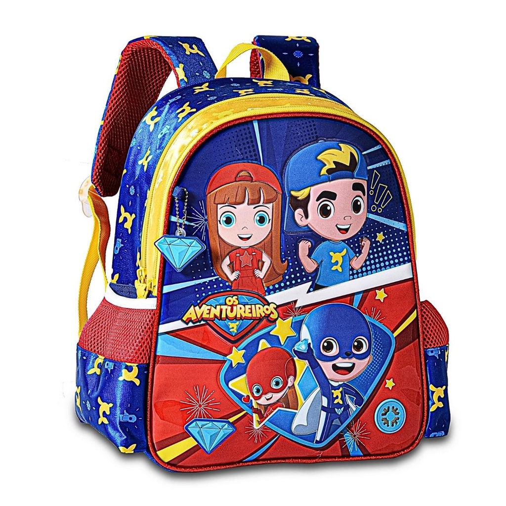 Mochila De Costas Escolar Os Aventureiros Infantil Clio Shopee Brasil