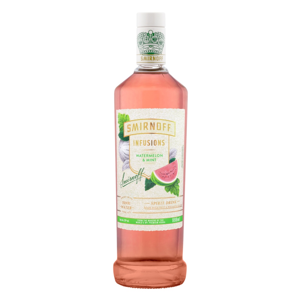 Vodka Destilada Melancia Menta Smirnoff Infusions Garrafa 998ml