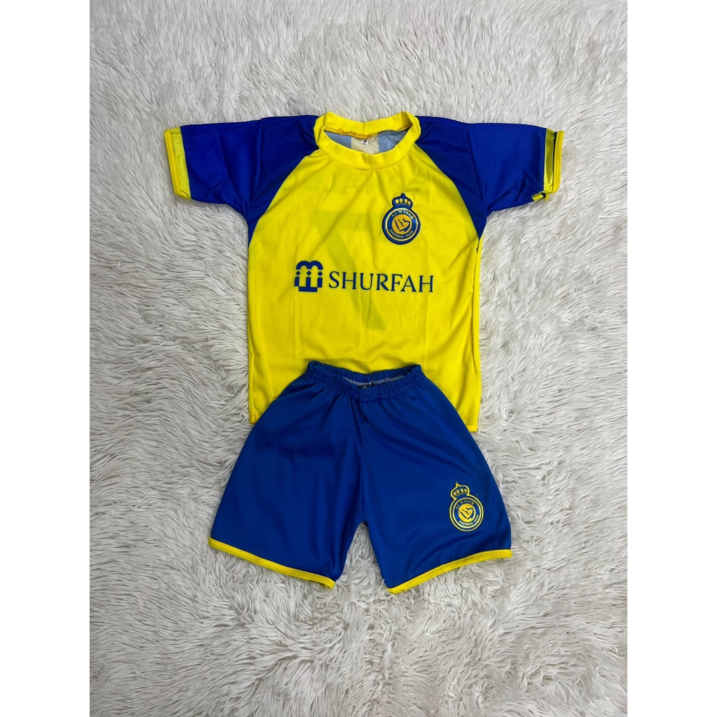 Kit Conjunto Infantil E Juvenil De Futebol Time Al Nassr Cristiano