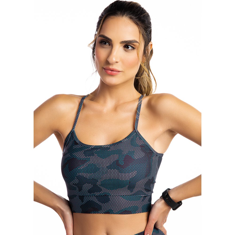 Top Fitness Feminino Estampado Alta Sustenta O Academia Shopee Brasil