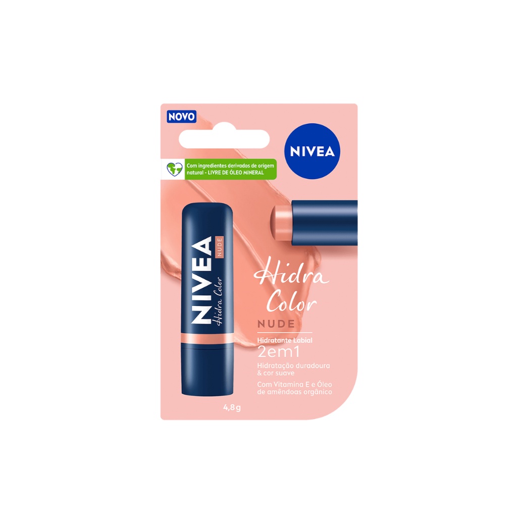 Protetor Labial Nivea 4 8 G Hidra Color Nude Shopee Brasil