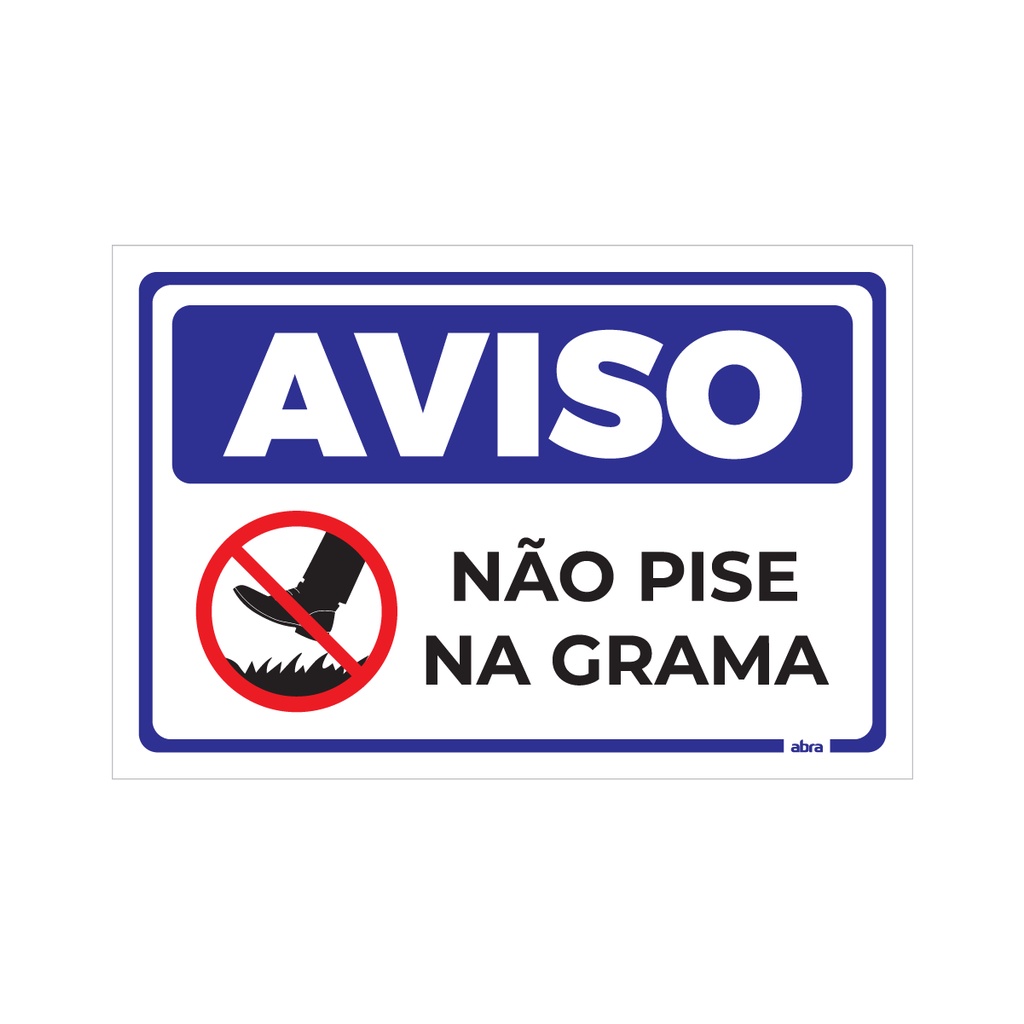 Placa De Sinaliza O Aviso N O Pise Na Grama X Cm Shopee Brasil