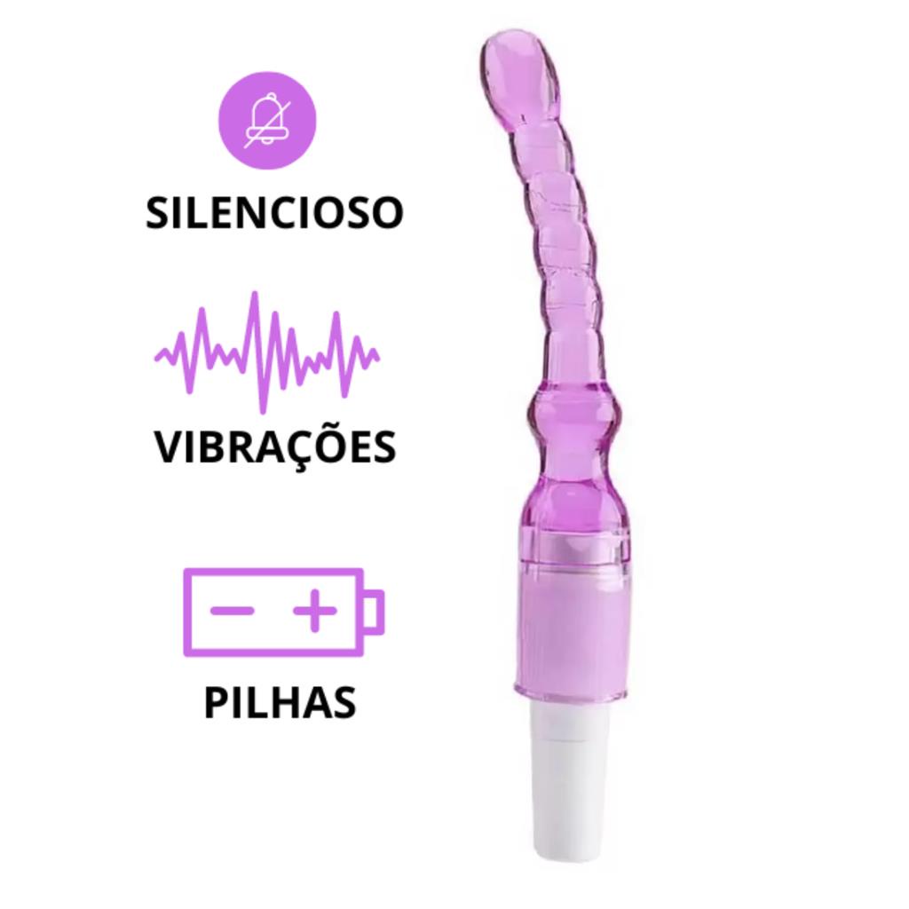 Vibrador Feminino Estimulador Estimulacao Jelly Escalonado Plug Anal