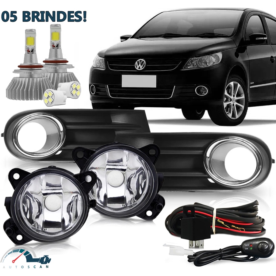 Kit Farol De Milha Neblina Gol Voyage Saveiro G5 2009 2010 2011 2012