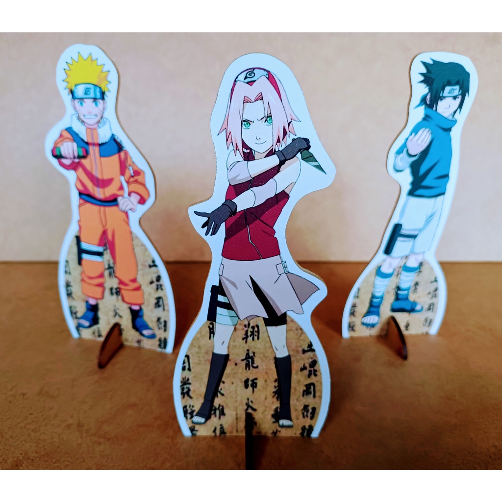 Kit Display De Mesa Naruto De Cm Decora O De Festa Totem Em Mdf