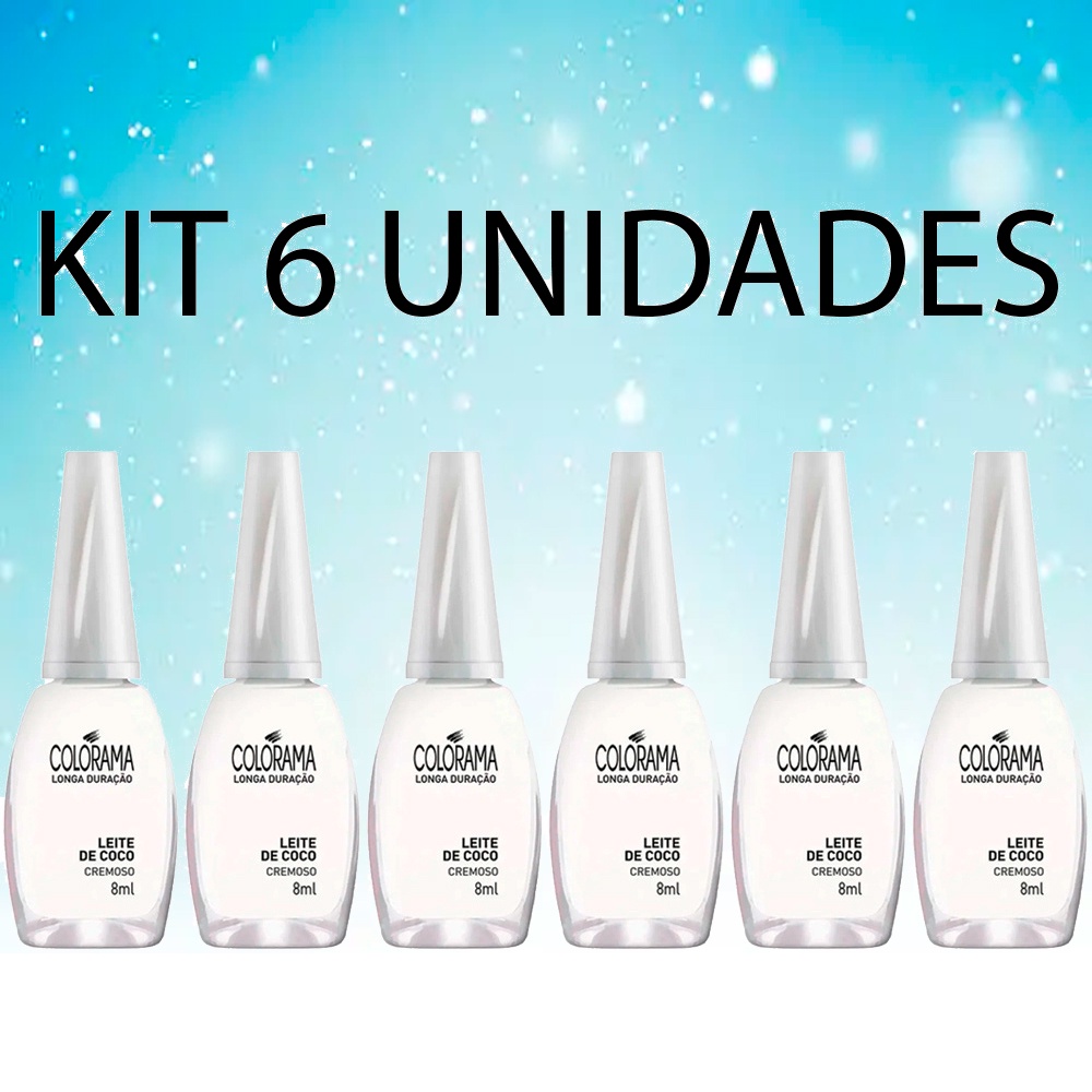 Kit 6 Unidades Esmaltes Leite De Coco Colorama 8ML Shopee Brasil