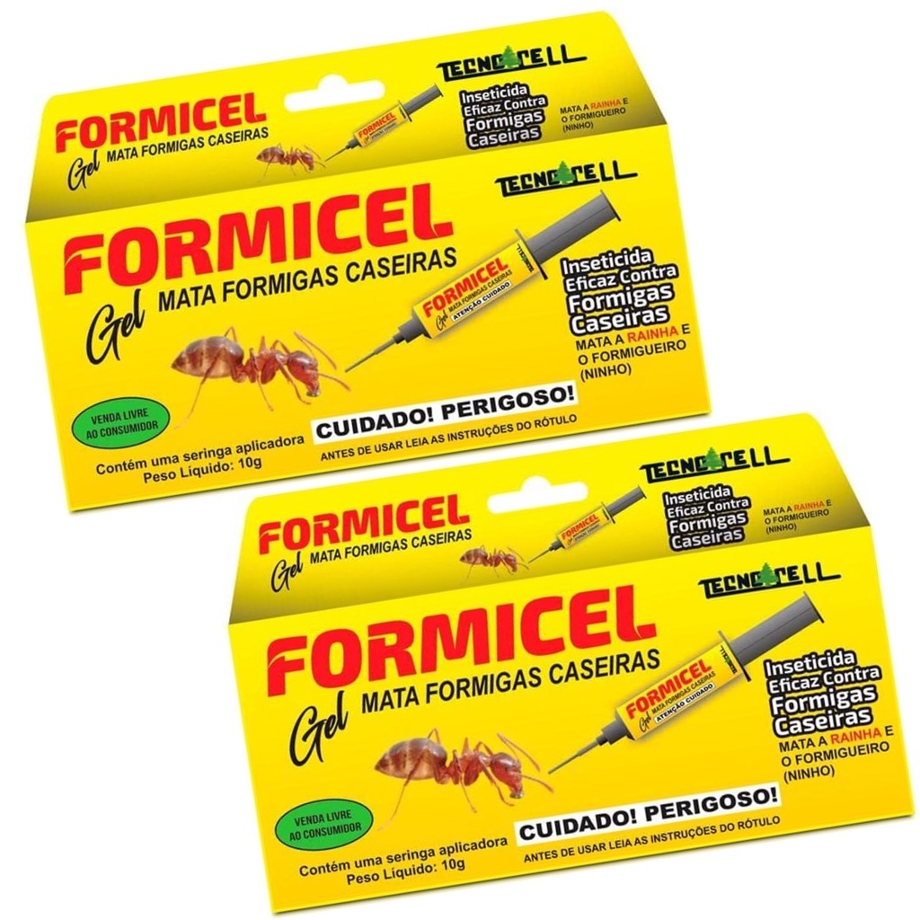 Kit Veneno Imunizador Mata Formiga Caseiras Formigel Gel Formicel