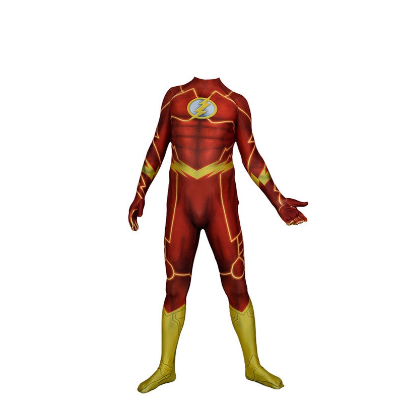 Vermelho O Flash Barry Allen Cosplay Traje Homem Adulto Zentaisuit Fato