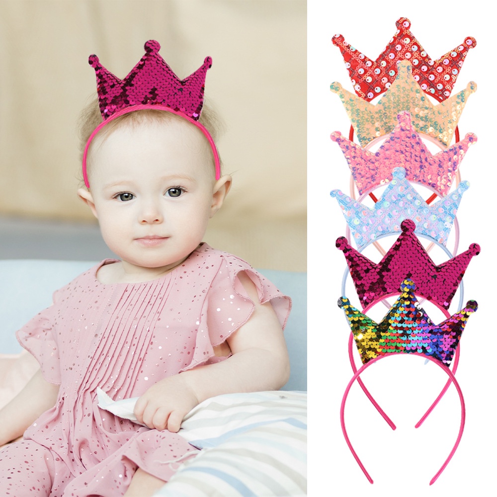 Tiara Infantil Arquinho De Cabelo Lantejoulas Para Crianças Coloridas