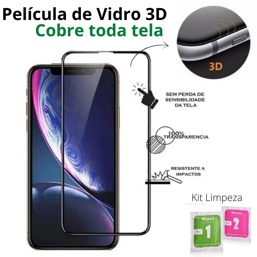 Pel Cula De Vidro D Full Cover Dispon Vel Para Todos Iphone Se