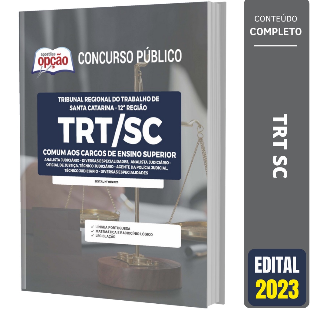 Apostila TRT SC 2023 Comum Aos Cargos De Ensino Superior Shopee Brasil