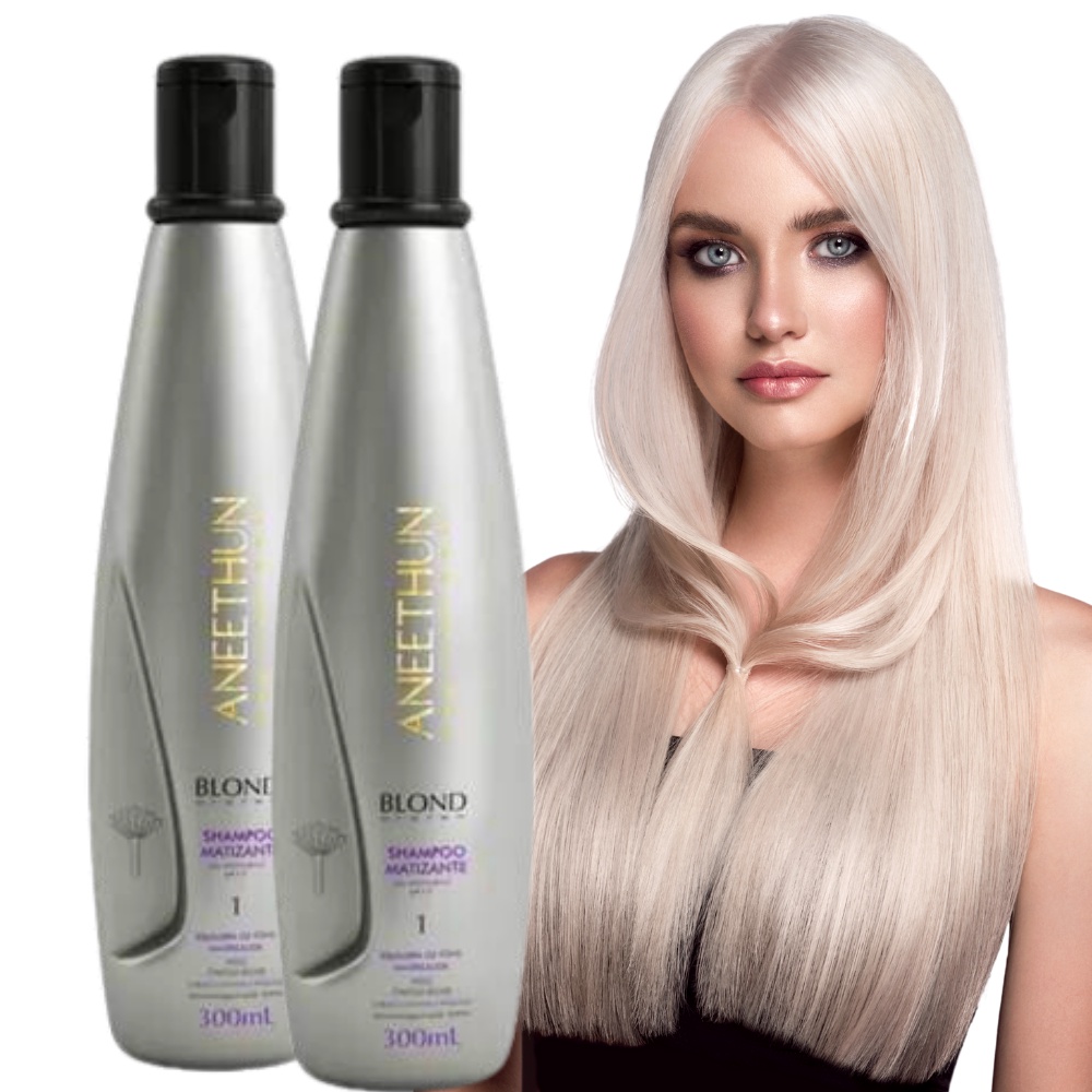 Kit Shampoo Matizante Blond Aneethun Profissional Shopee Brasil