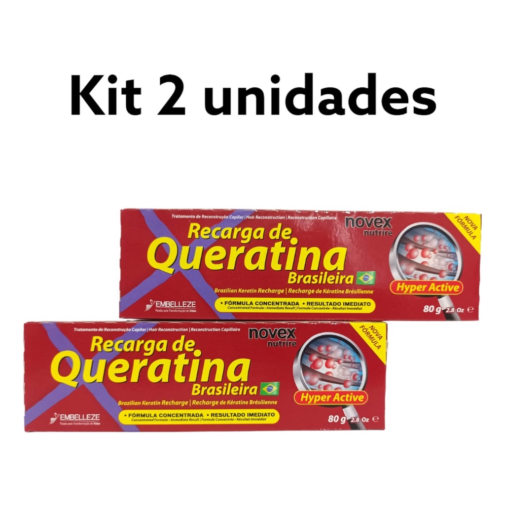 Kit Unid Recarga De Queratina Brasileira G Novex Shopee Brasil