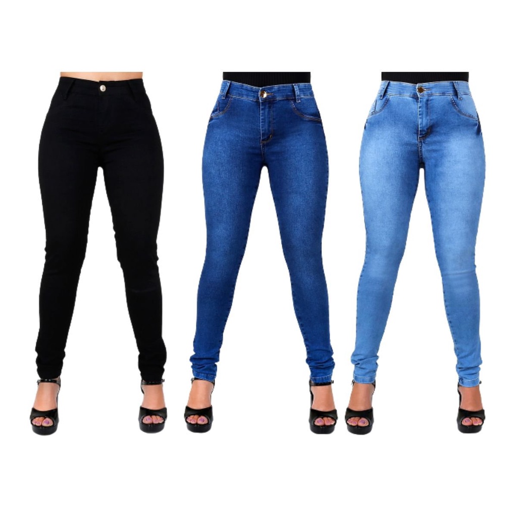 Kit Calcas Jeans Feminina Empina Bumbum Shopee Brasil