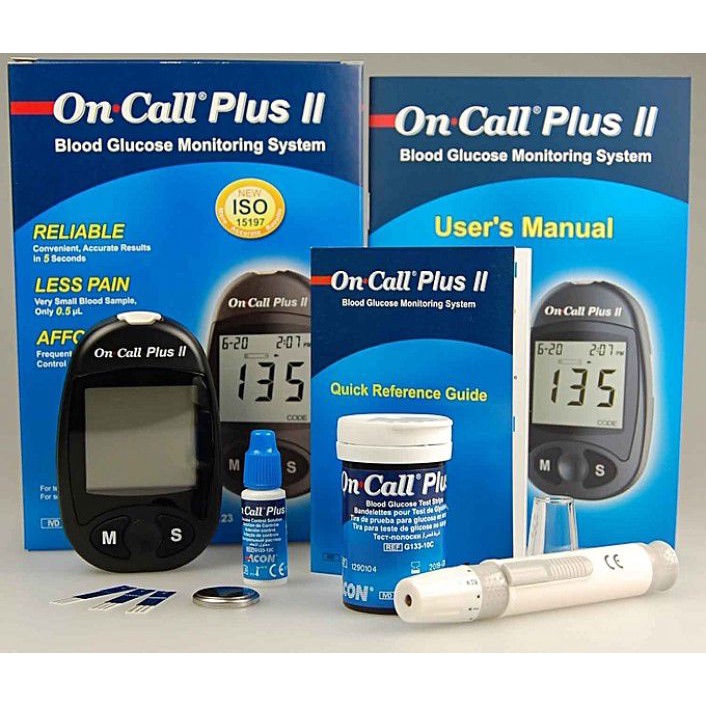 Kit Completo Para Medir Glicose Controle Diabetes On Call Plus Ii