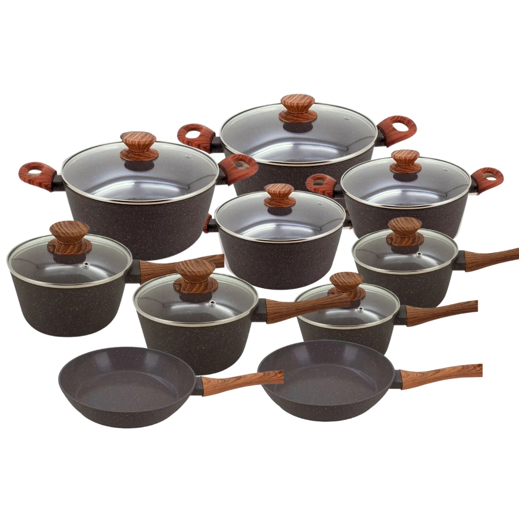 Jogo de Panelas Antiaderente Ceramica Cooktop Fogão Indução Kit 10