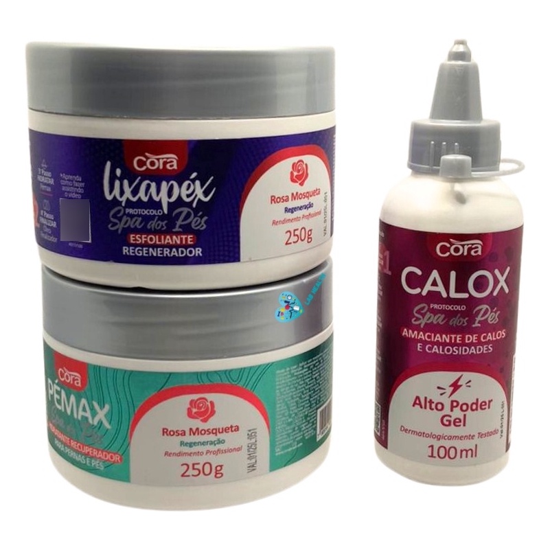 Kit Spa Dos Pes Calox Gel Lixapex E Pemax Rosa Mosqueta Shopee Brasil