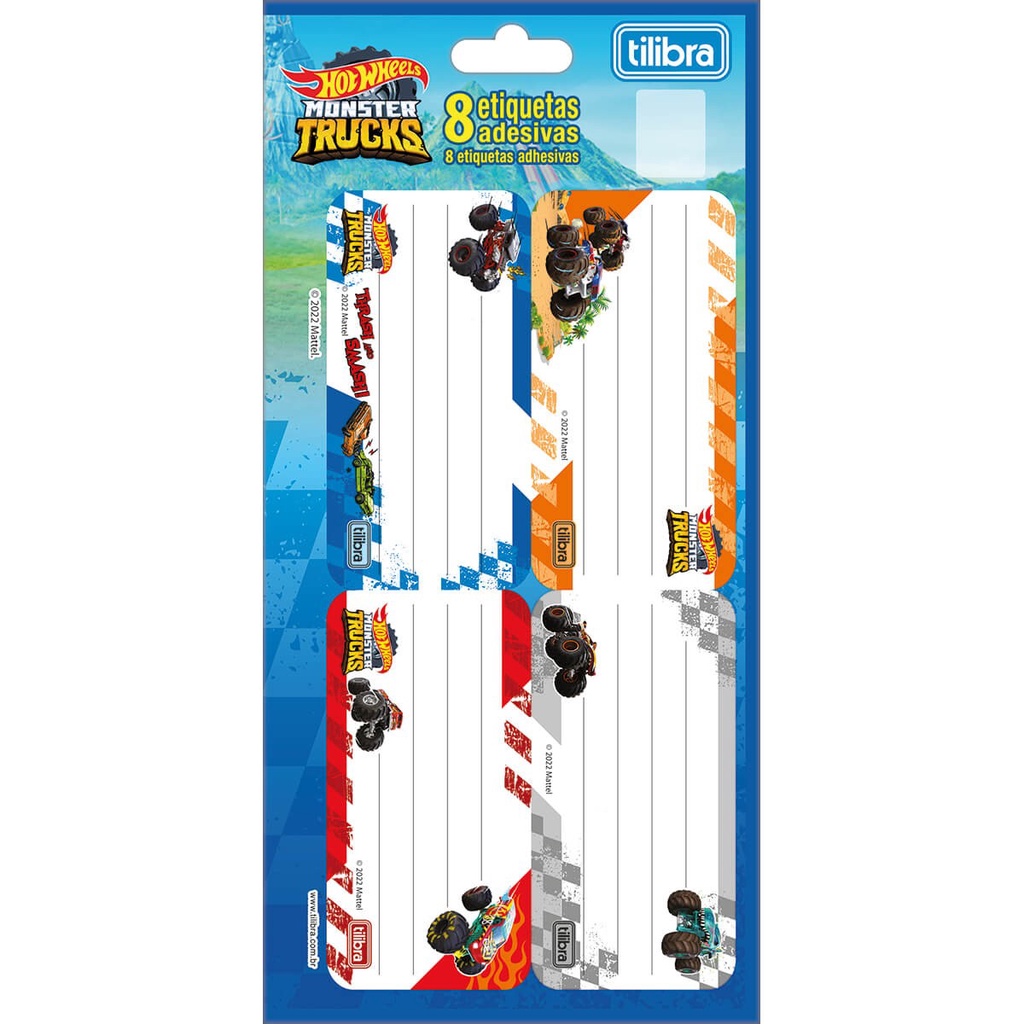Etiqueta Escolar Adesiva Tilibra Hot Wheels 8 Shopee Brasil