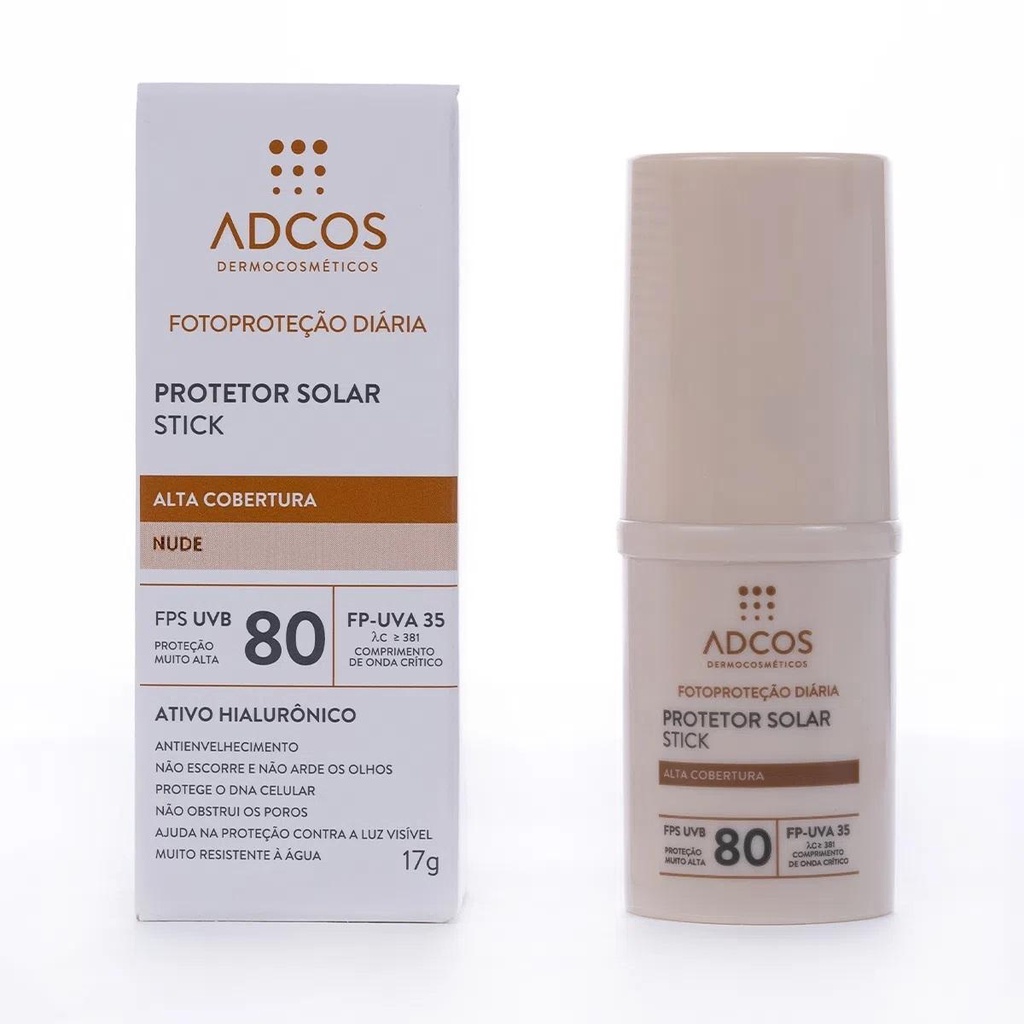 Protetor Solar Adcos Stick Alta Cobertura FPS80 Nude 17g Shopee Brasil