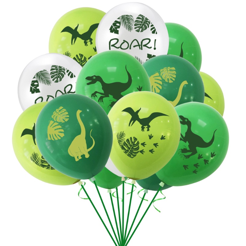 Balões De Látex Dinossauro Balão De Folha De Verde Bolas De Feliz