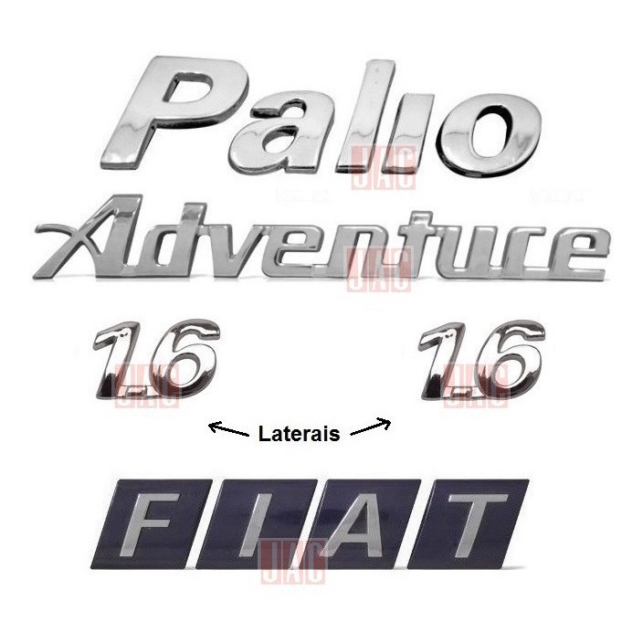 Emblemas Palio Adventure 1 6 Fiat Da Mala 2001 À 2004 Shopee Brasil