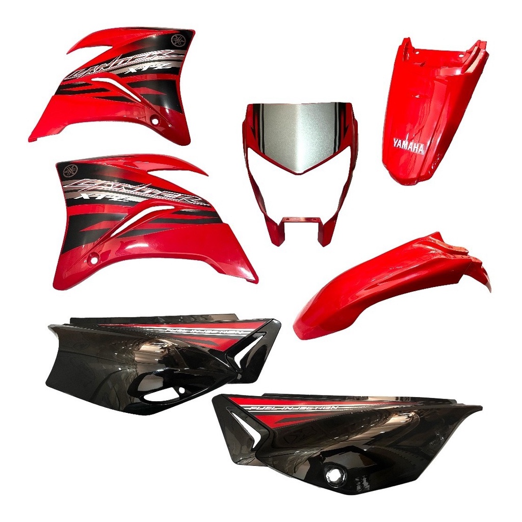 Kit Carenagem Xtz Lander Vermelho Adesivo Shopee Brasil