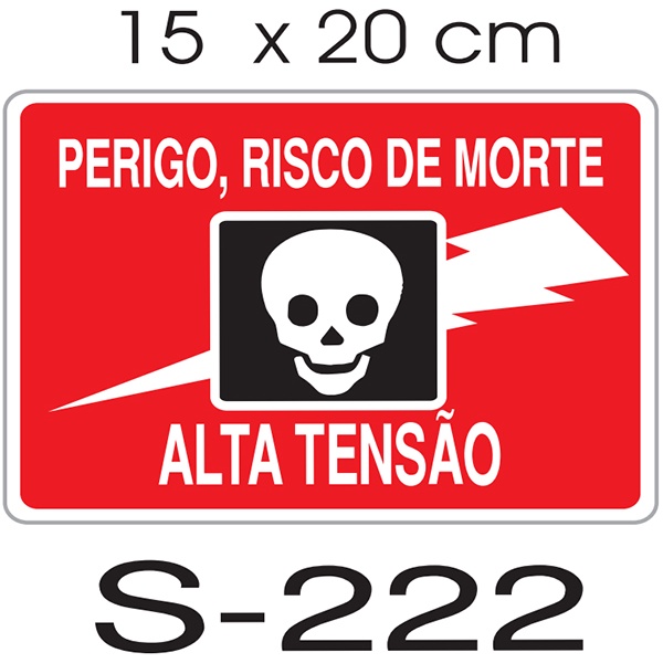 Placa Perigo Risco de Morte Alta tensão Shopee Brasil