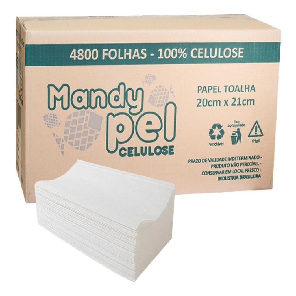 Papel Toalha Interfolha Mandypel 100 Celulose 4800 Folhas Shopee Brasil