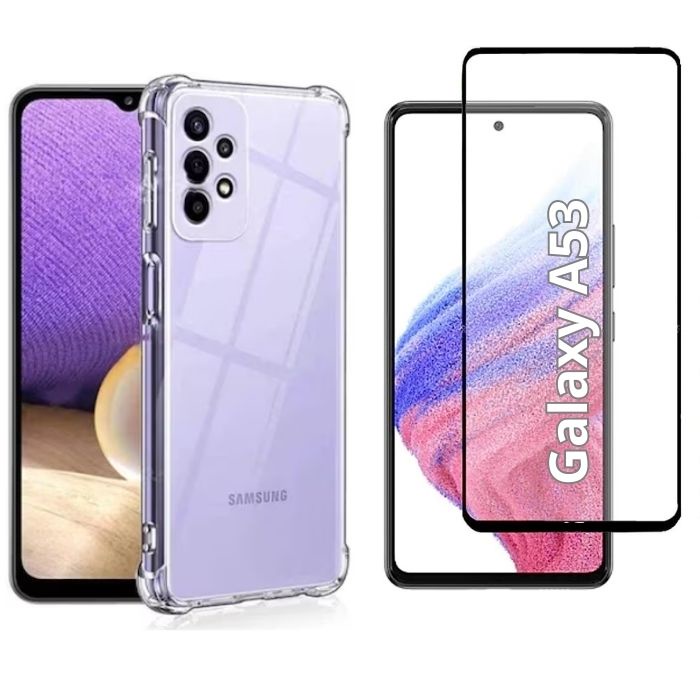 Kit 2em1 Para Samsung Galaxy A53 Capa Capinha TPU Anti Impacto