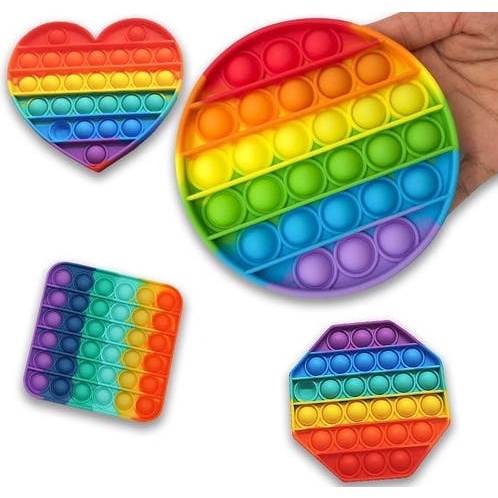 Brinquedo De Apertar Anti Stress Sensorial Rainbow Pop It Fidget