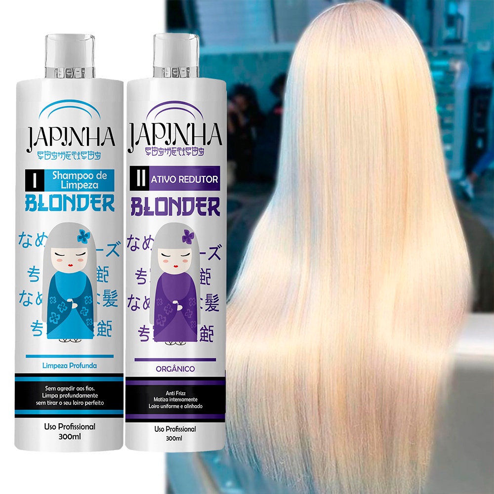 Kit Progressiva Para Loira Ml Japinha Blonder Shopee Brasil