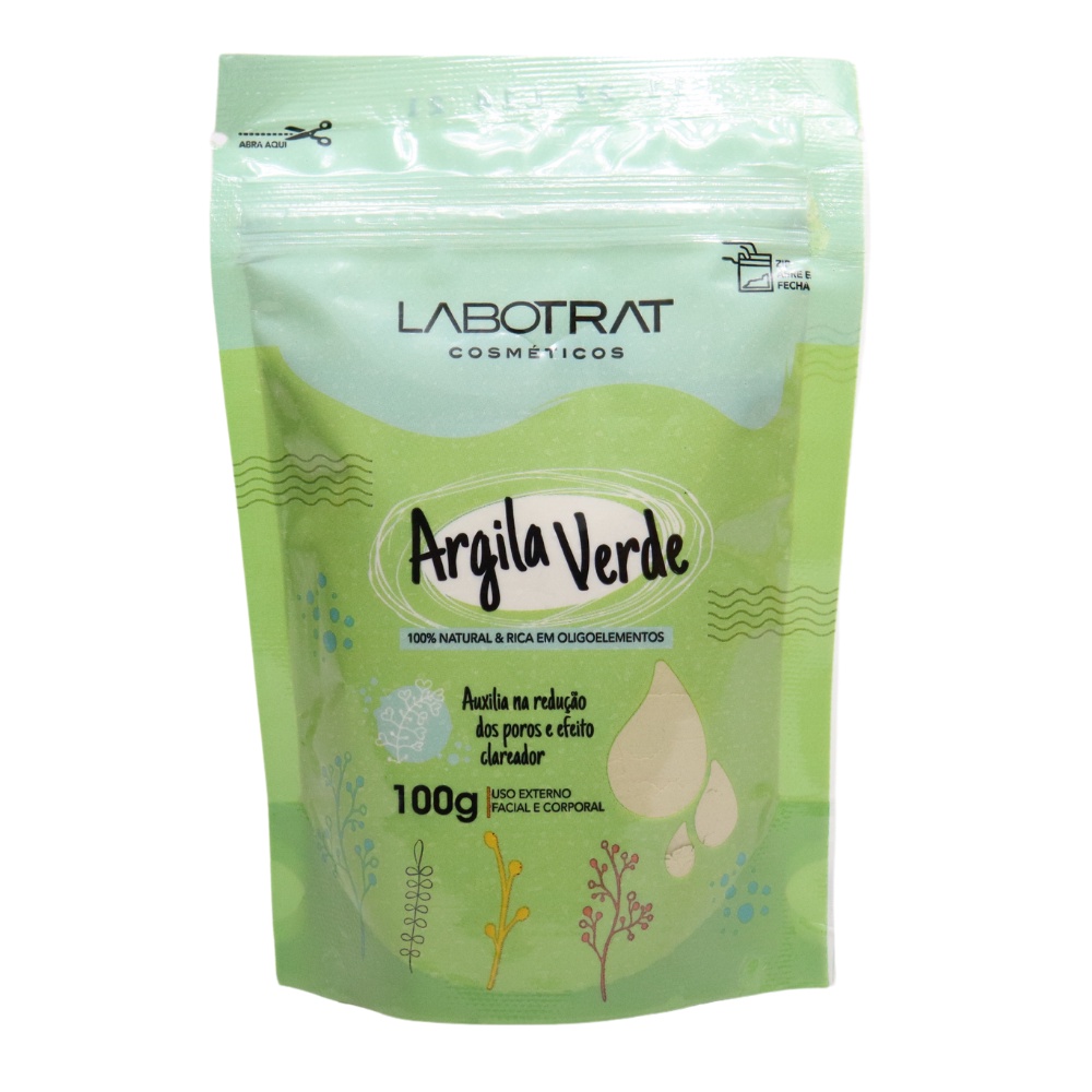 Argila Verde Clareador Facial Corporal Hidrata Labotrat 100g Shopee