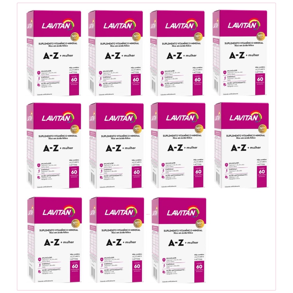 Kit 11 Lavitan A Z Mulher Suplemento 60 Capsulas Cimed Shopee