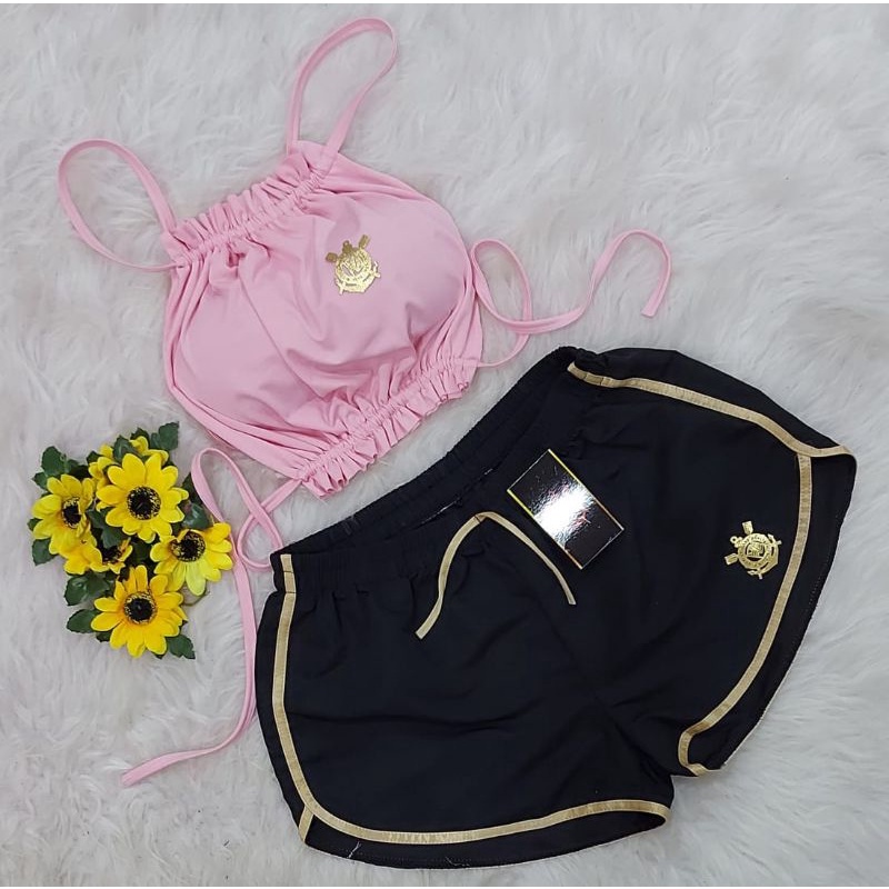 Conjunto SHORT tactel top suplex lançamento Modinha Feminina Shopee