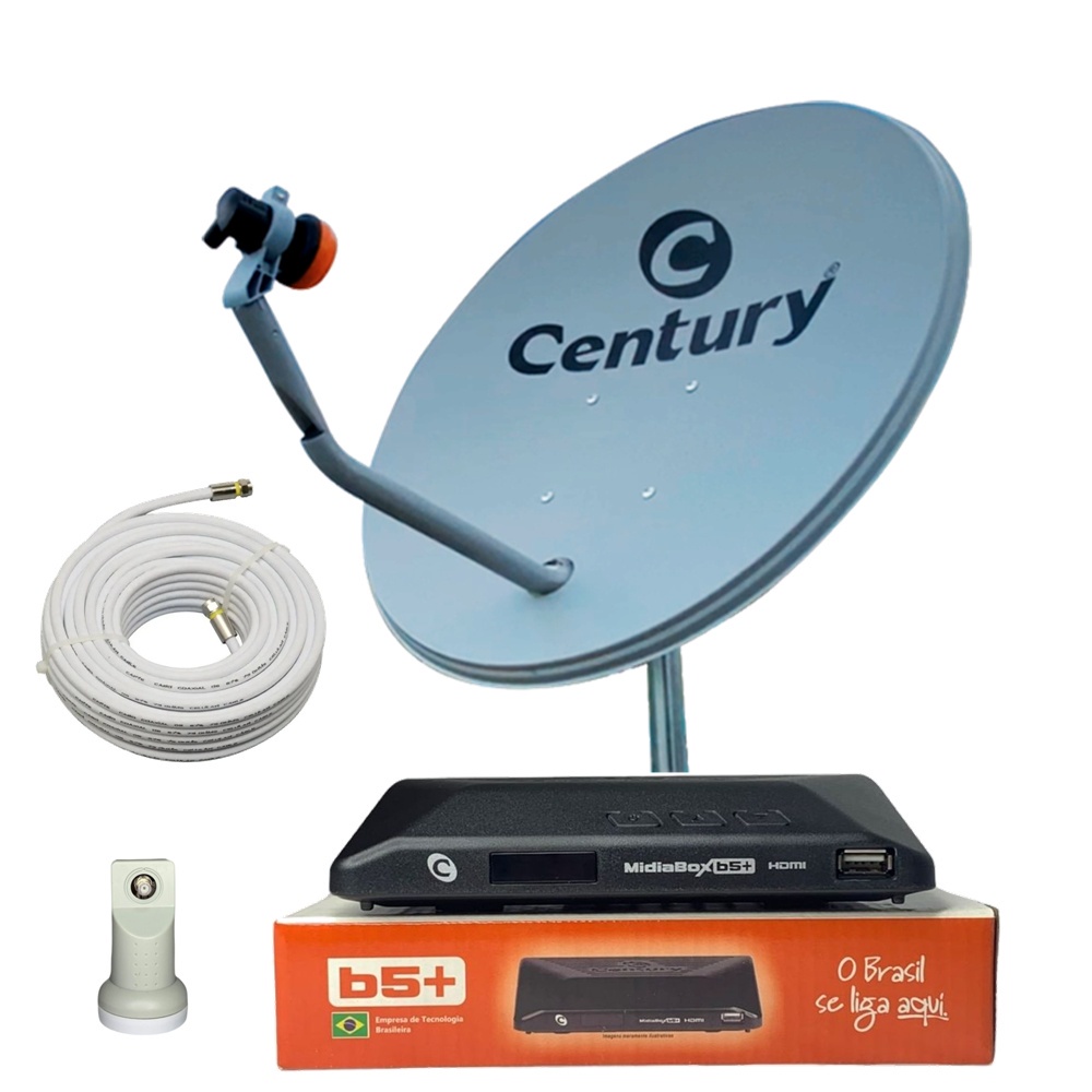 Antena Parabolica Century 75cm Banda Ku 5g Midiabox B5 Kit Shopee Brasil