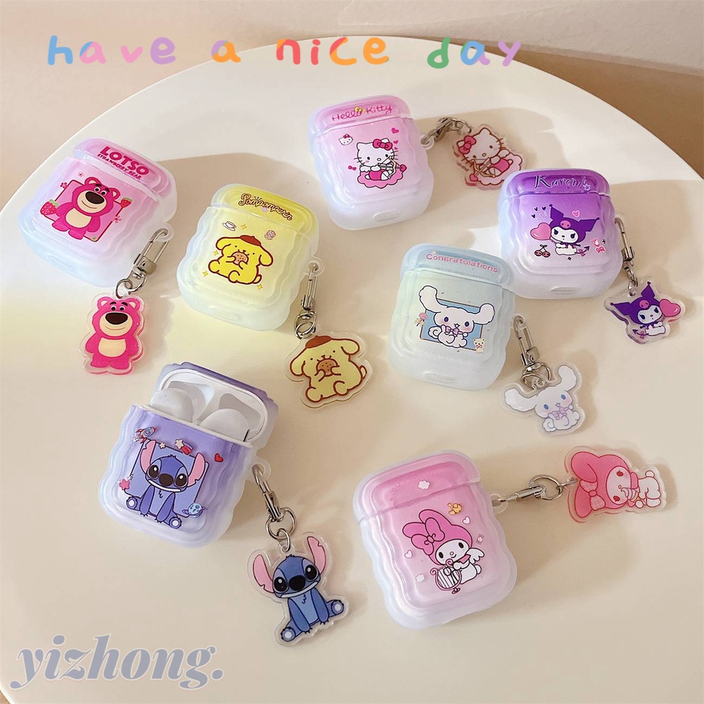 Caixa Para Airpods Pro 2 3 1 Cartoon Lotso Bear Cinnamoroll Stitch