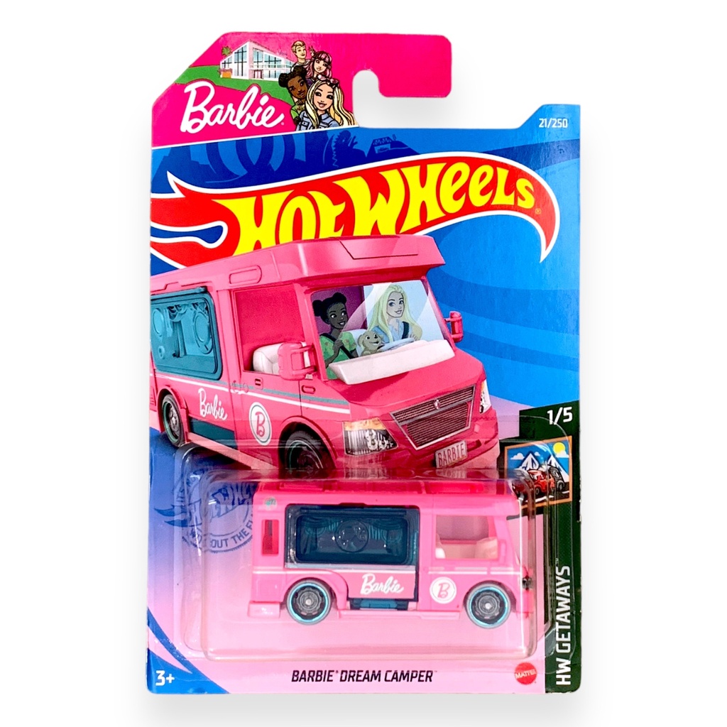 Miniatura Carro Hot Wheels Barbie Dream Camper HW GETAWAYS Shopee Brasil