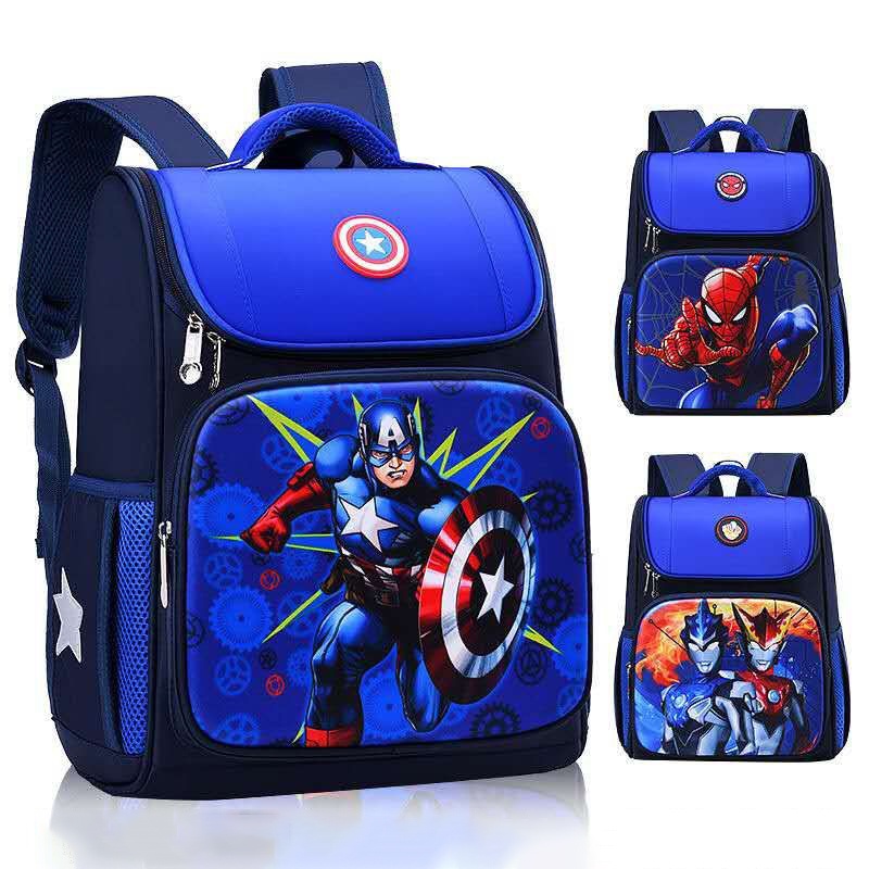 Marvel Avengers Anime Backpack Mochila Infantil Cartoon Capit O Aranha