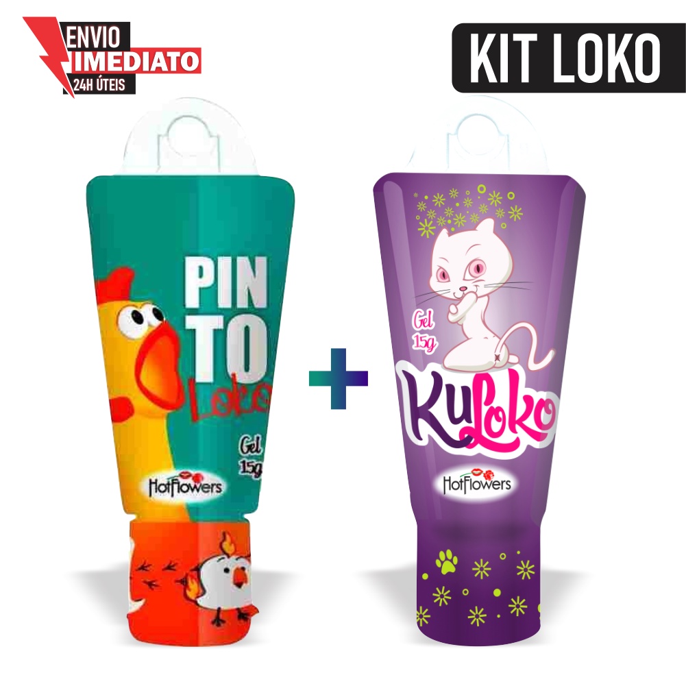 Kit Gel Pinto Loko Excitante Masculino Kuloko Dessensibilizante Anal