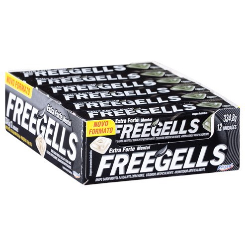 Bala Drops Freegells C 12un Pastilha Tipo Halls Todos Sabores