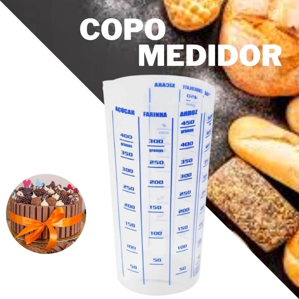 Copo Graduado 500ml Copo De Medida Plastico Cores Sortidas Shopee Brasil