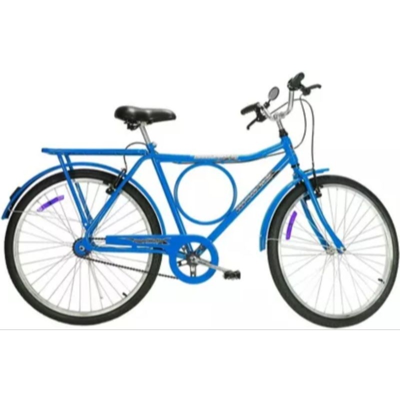 Bicicleta Barra Circular Monark Aro 26 Freio Vbreak Azul Shopee Brasil