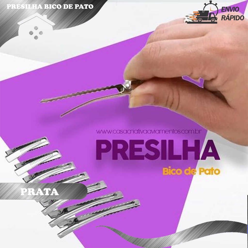 Presilha Bico De Pato Mm Pct C Unidades Shopee Brasil