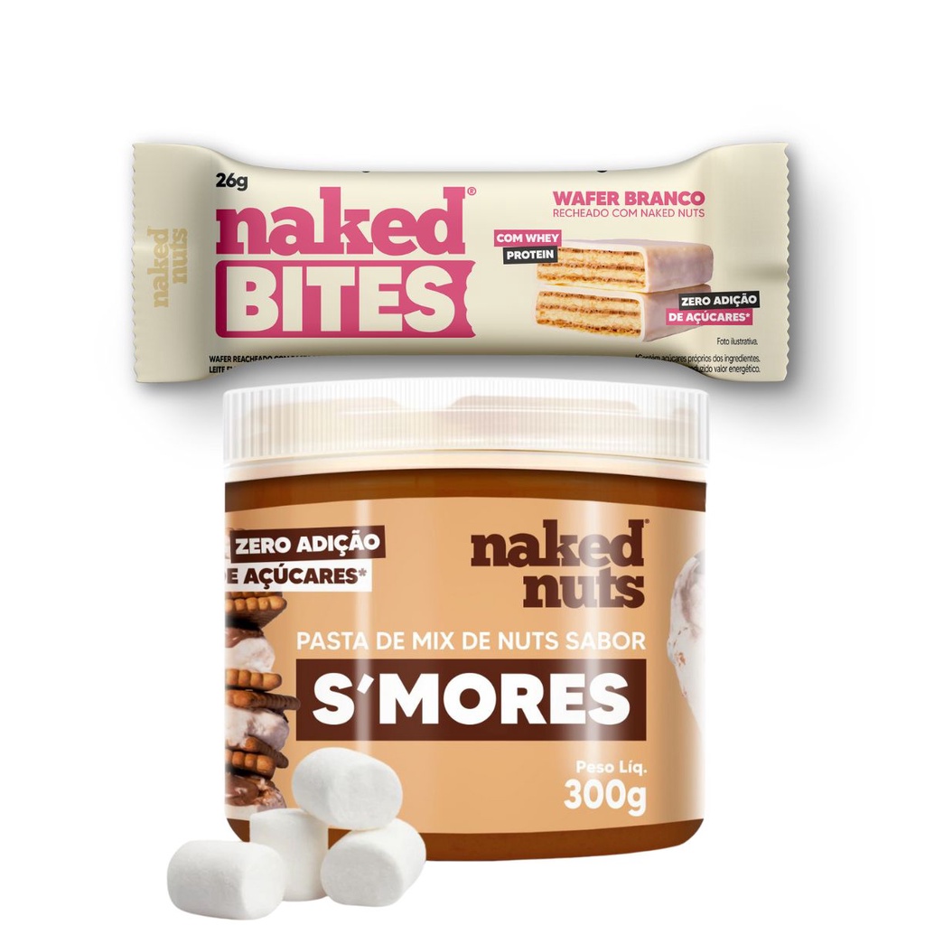 Kit Naked Nuts Pasta Creme Sabores 300g Wafer Branco Wey Shopee Brasil