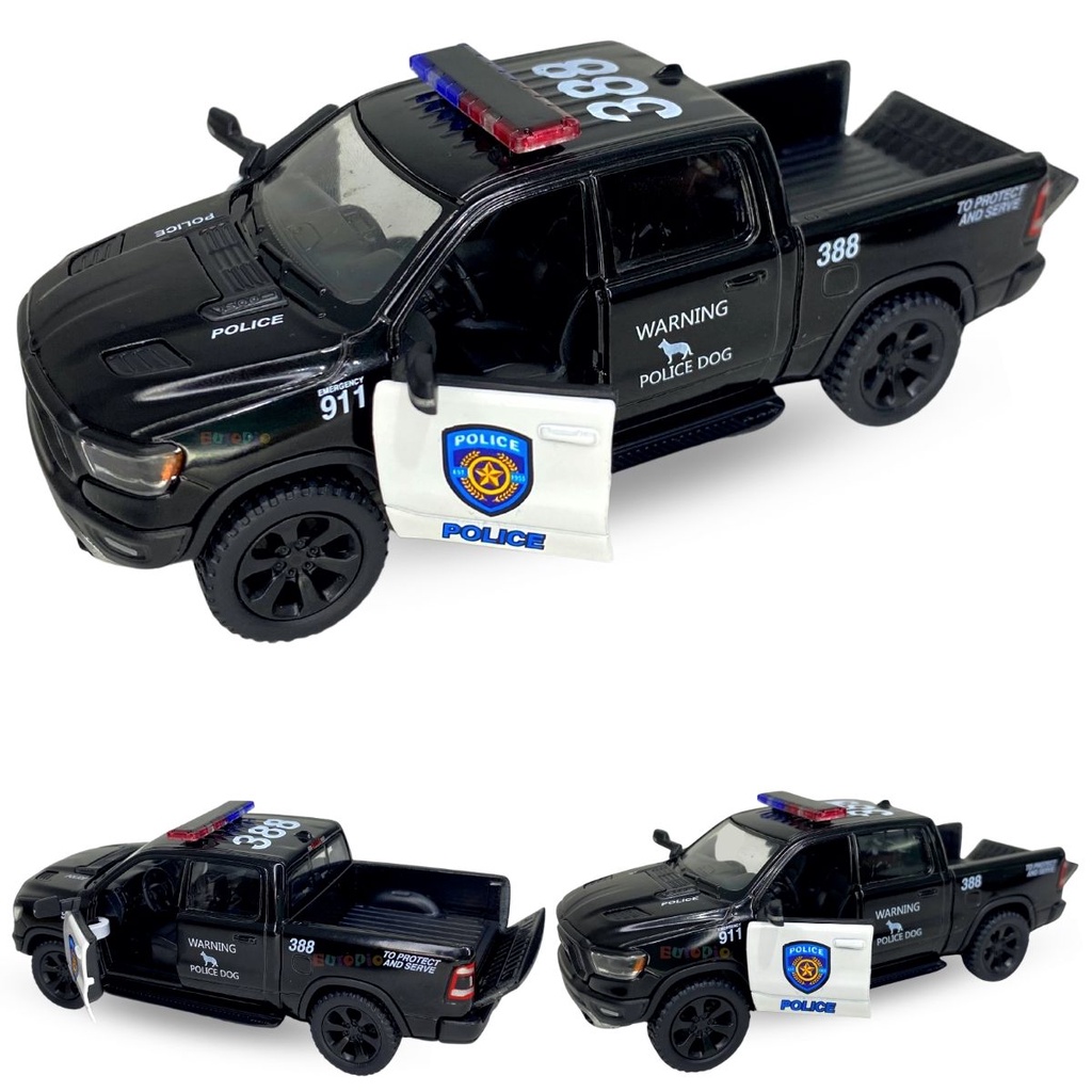 Carrinho De Ferro Miniatura Caminhonete Dodge Ram Policia Shopee Brasil